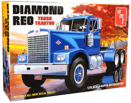 PopMarket - AMT Diamond Reo Truck Tractor 1/25 Scale Model Kit - COLLECTIBLES - Multicolor