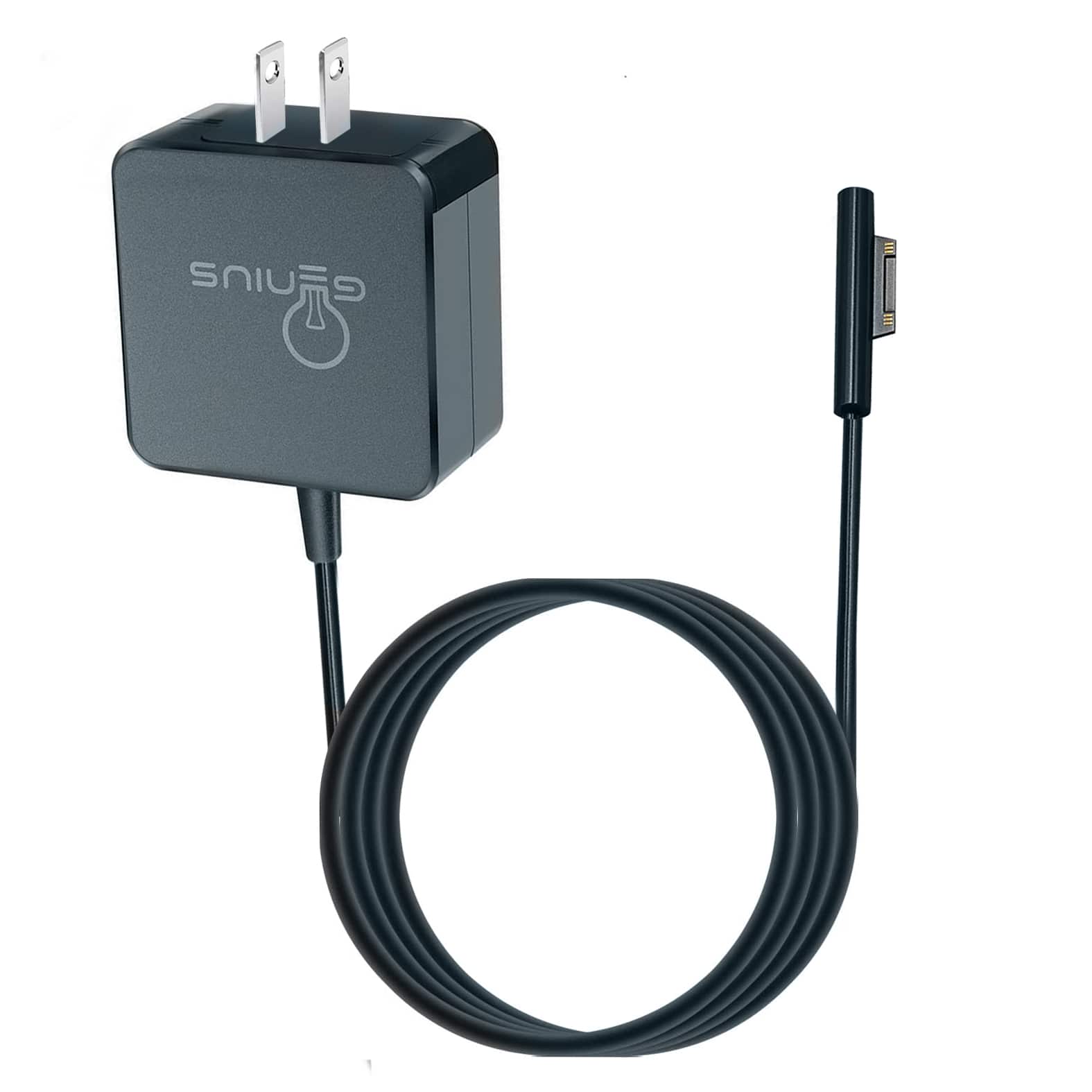 Front. Genius Products - 31W Surface Laptop Charger - Black.
