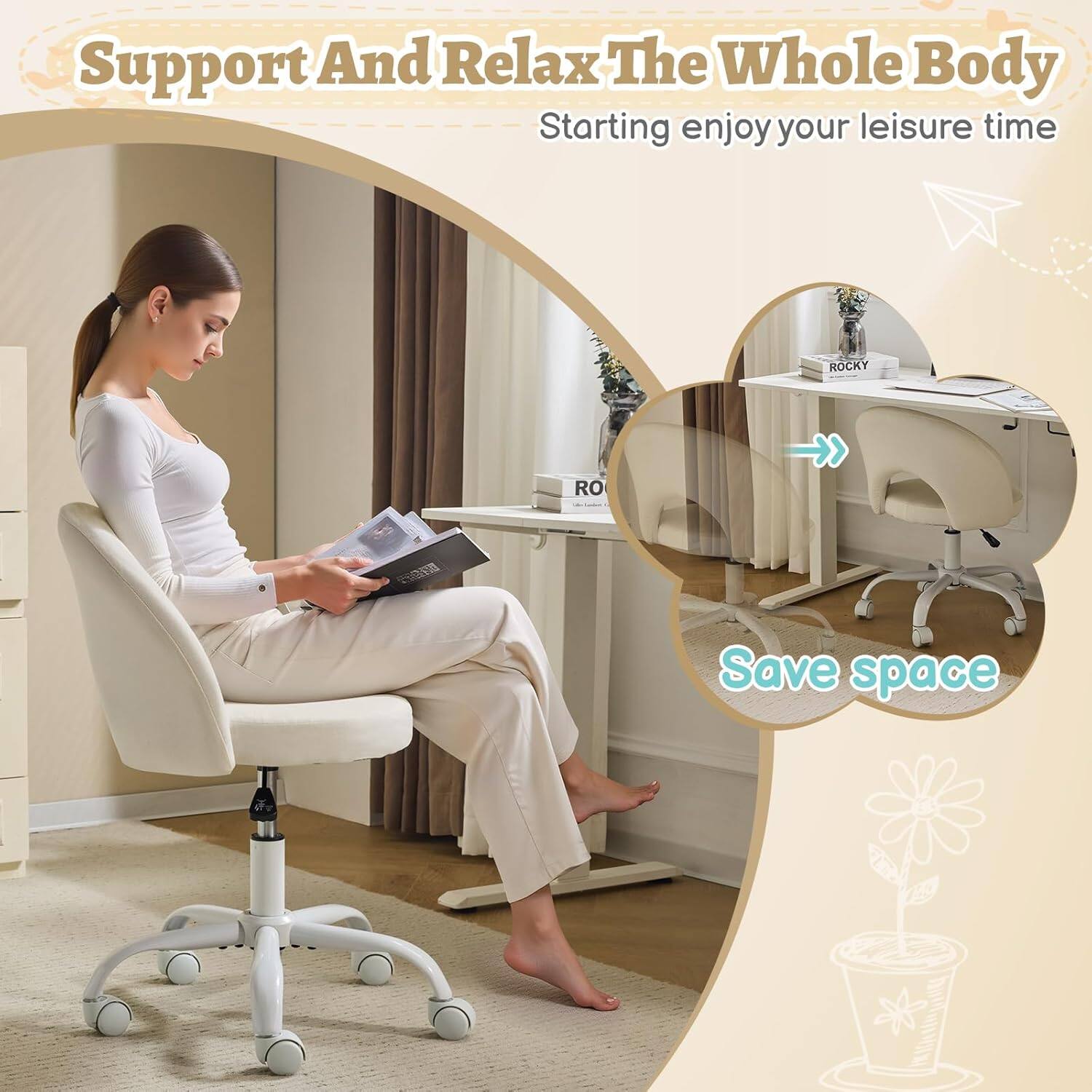 Support And Relax The Whole Body  
Starting enjoy your leisure time  

Save space