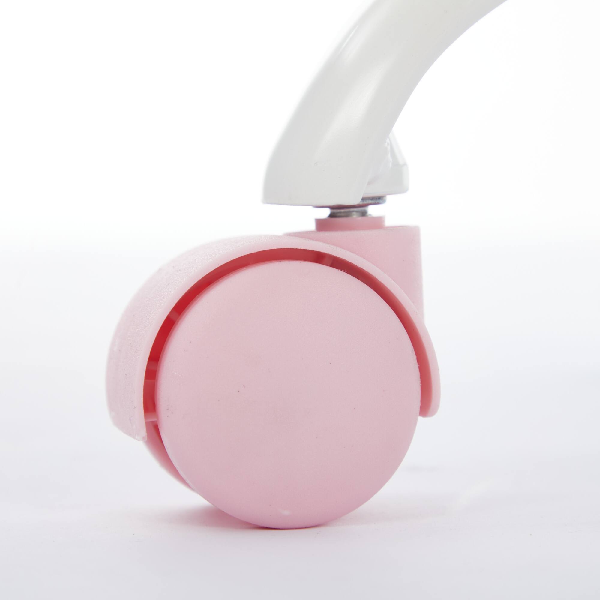 Alt View 5. GOODSILO - Faux Fur Swivel Office Chair with Ergonomic Design and Adjustable Height for Home Office or Vanity Use - Pink.