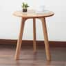 Bestier - Round End Table Solid Wood Coffee Table Night Stand for Living Room Bedroom & Balcony - Natural Wood