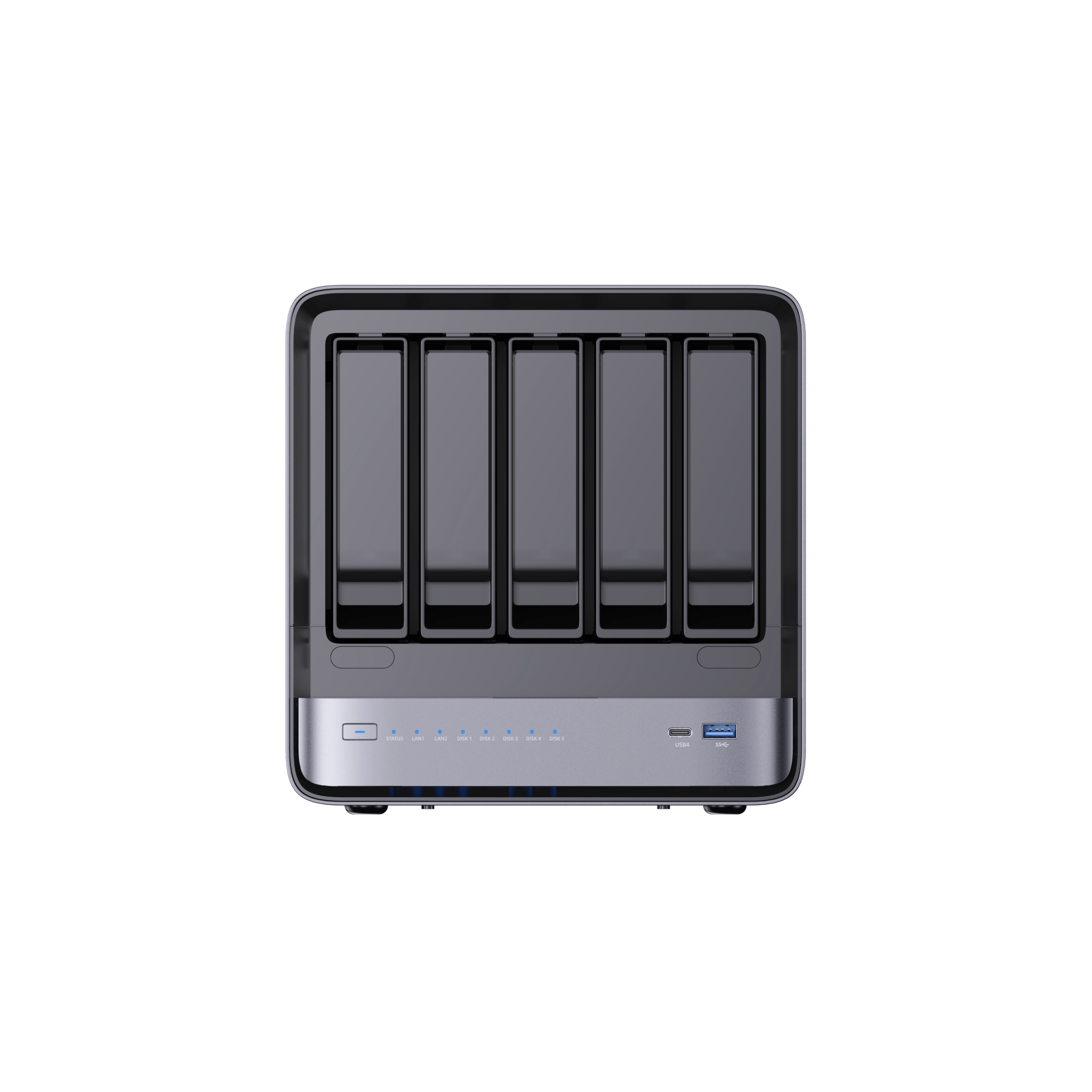 Alt View 1. Minisforum - N5 Pro AI NAS, 16GB + 128G OS Storage, AMD Ryzen AI 9 HX PRO 370, AMD Radeon 890M, 50 TOPS Copilot+ NPU, 10GbE+5GbE - Black.