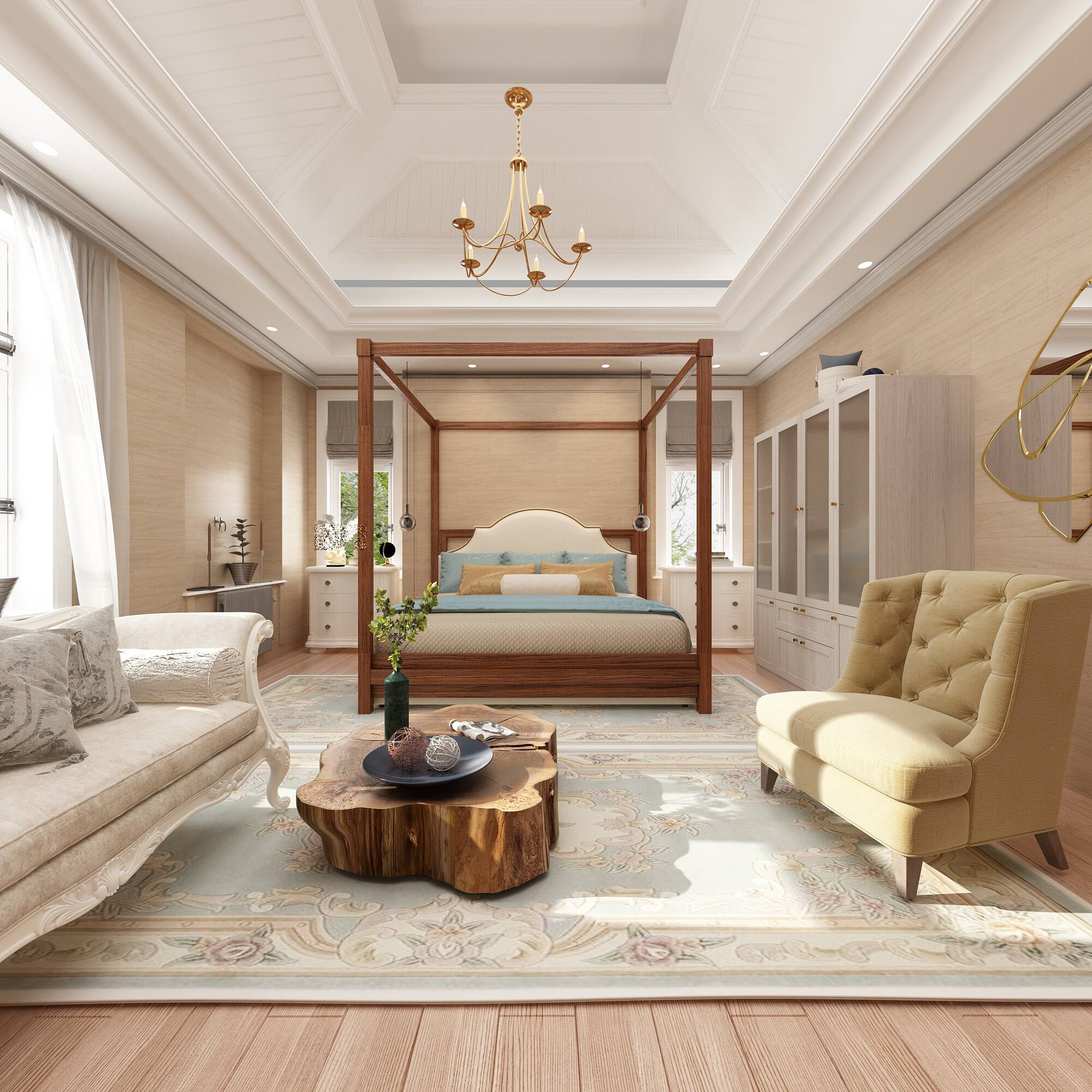 Alt View 1. FUFU & GAGA - FUFU&GAGA Large - Capacity Wardrobe with Frosted Glass Doors, Drawers & Anti - Tip Safety - White.