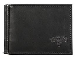 Rico Industries - Texas Longhorns RFID Blocking Shield Black Leather Moneyclip Wallet - Multi