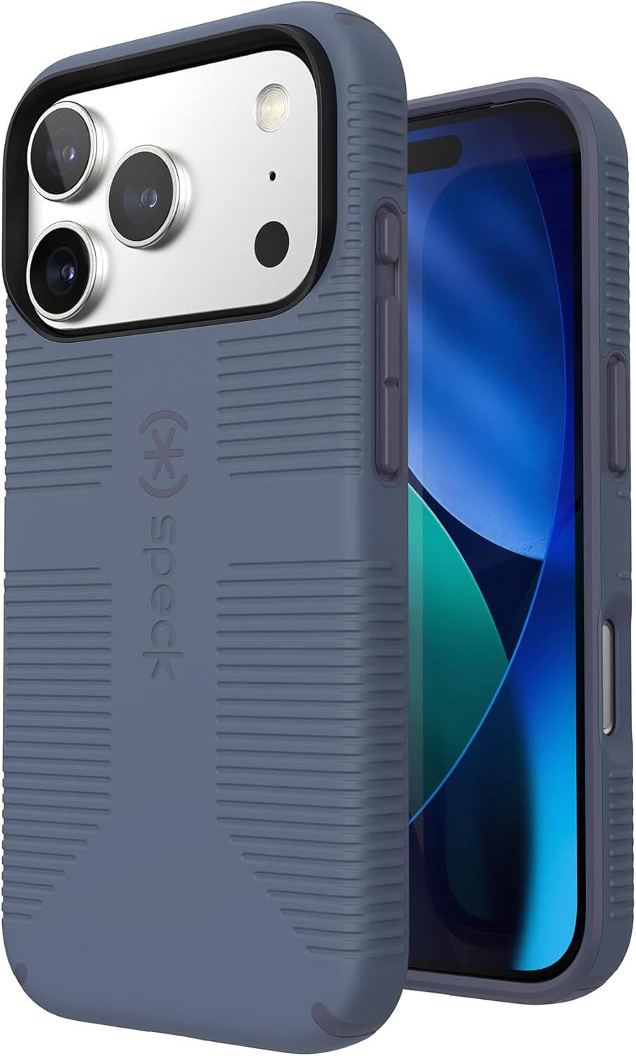 Alt View 5. Speck - iPhone 17 Pro CANDYSHELL GRIP + MS - Mystery Blue/Faded Denim.