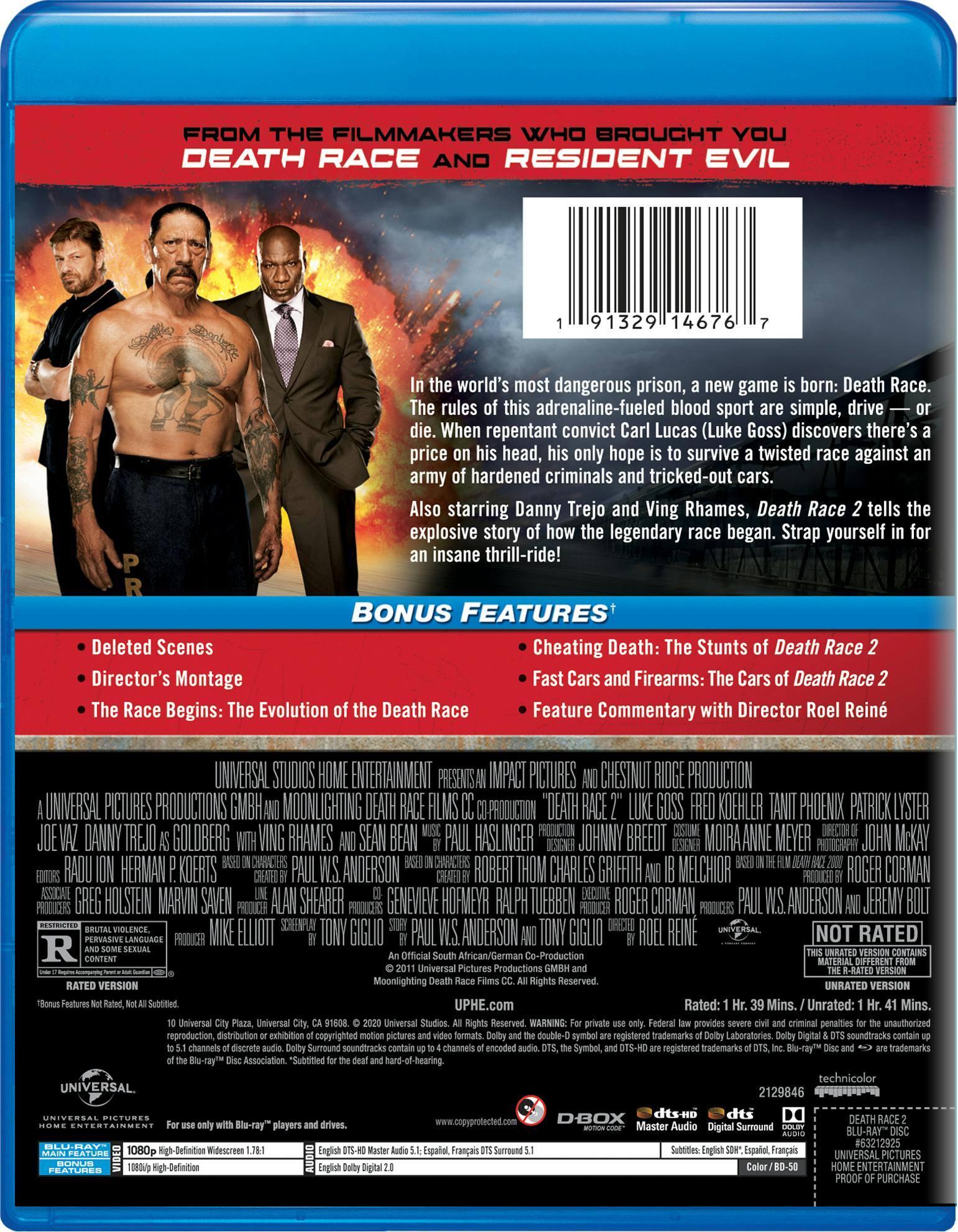 Angle. Death Race 2 (Blu-ray New Box Art) [Blu-ray].