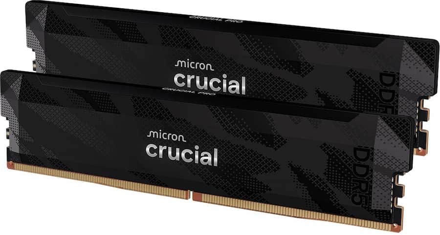 Crucial Pro Overclocking 32GB (2x16GB) DDR5 6400MHz C32 UDIMM Crucial Pro Overclocking 32GB (2x16GB) DDR5 6400MHz C32 UDIMM