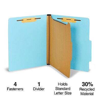 4 Fasteners  
1 Divider  
Holds Standard Letter Size  
30% Recycled Material