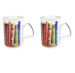 Jiallo - Roy Kirkham Lancaster Mug - Creative Writing Set of 2, Color - Blue, Green and Brown - Mutli color