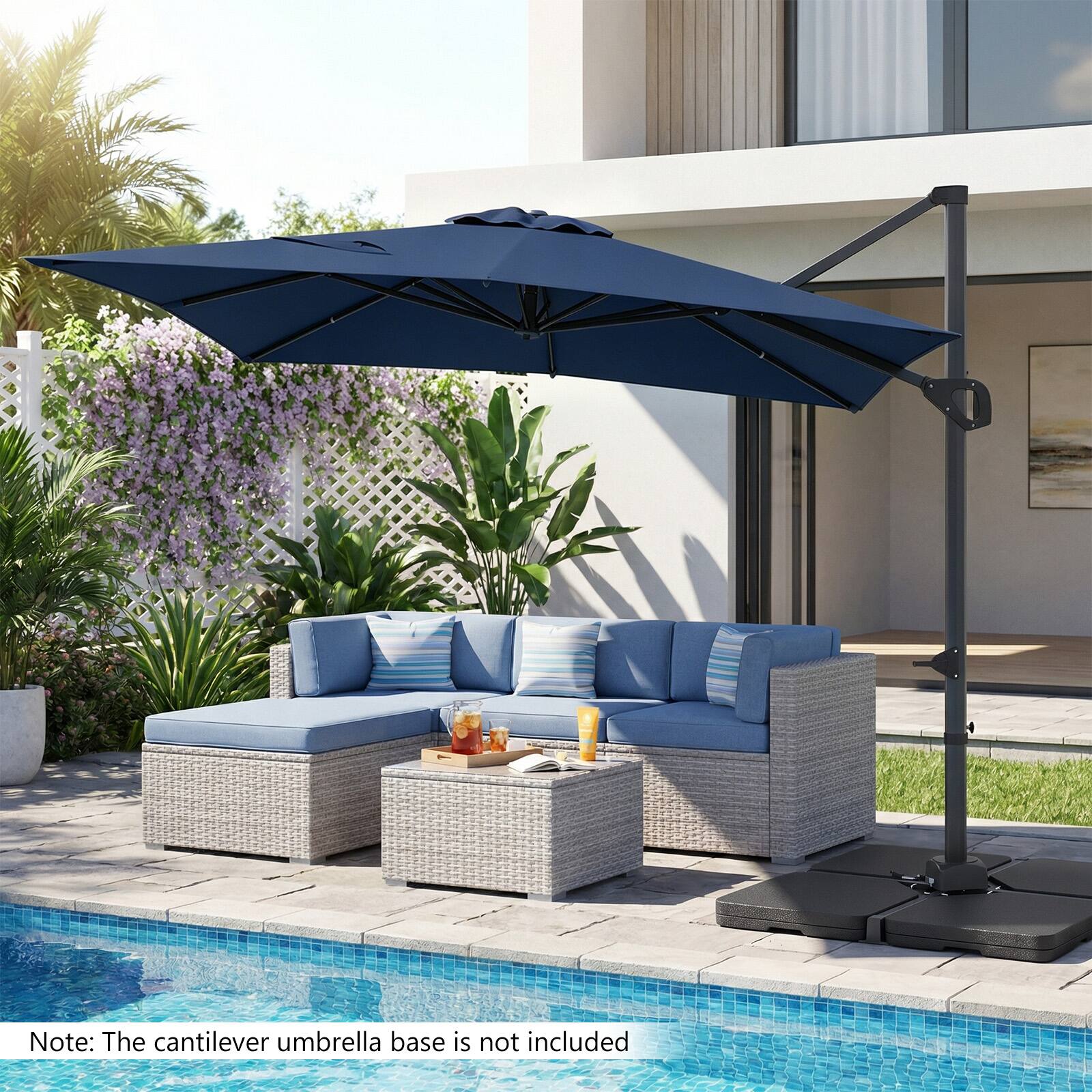 Note: The cantilever umbrella base is not included