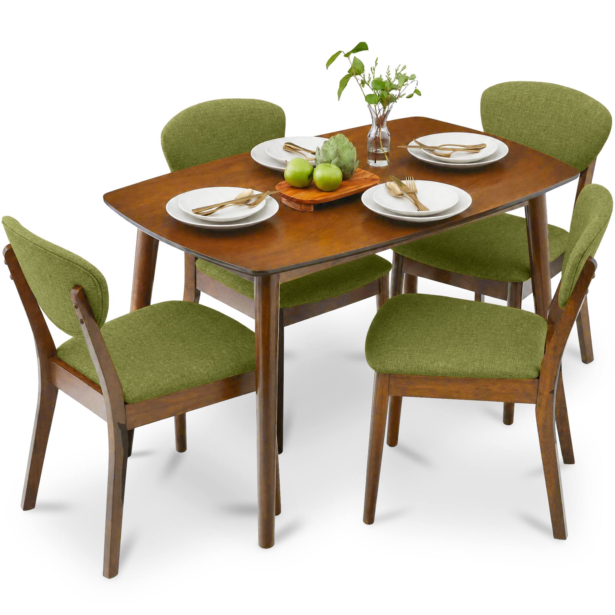 Walnut/Olive Green