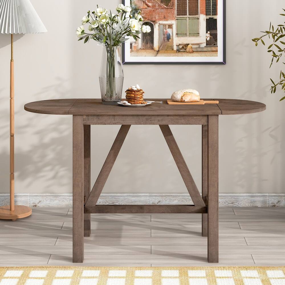 Alt View 4. Loheer - Loheer 3-Piece Drop Leaf Dining Set Counter Height Table with 2 Chairs Brown - Brown.