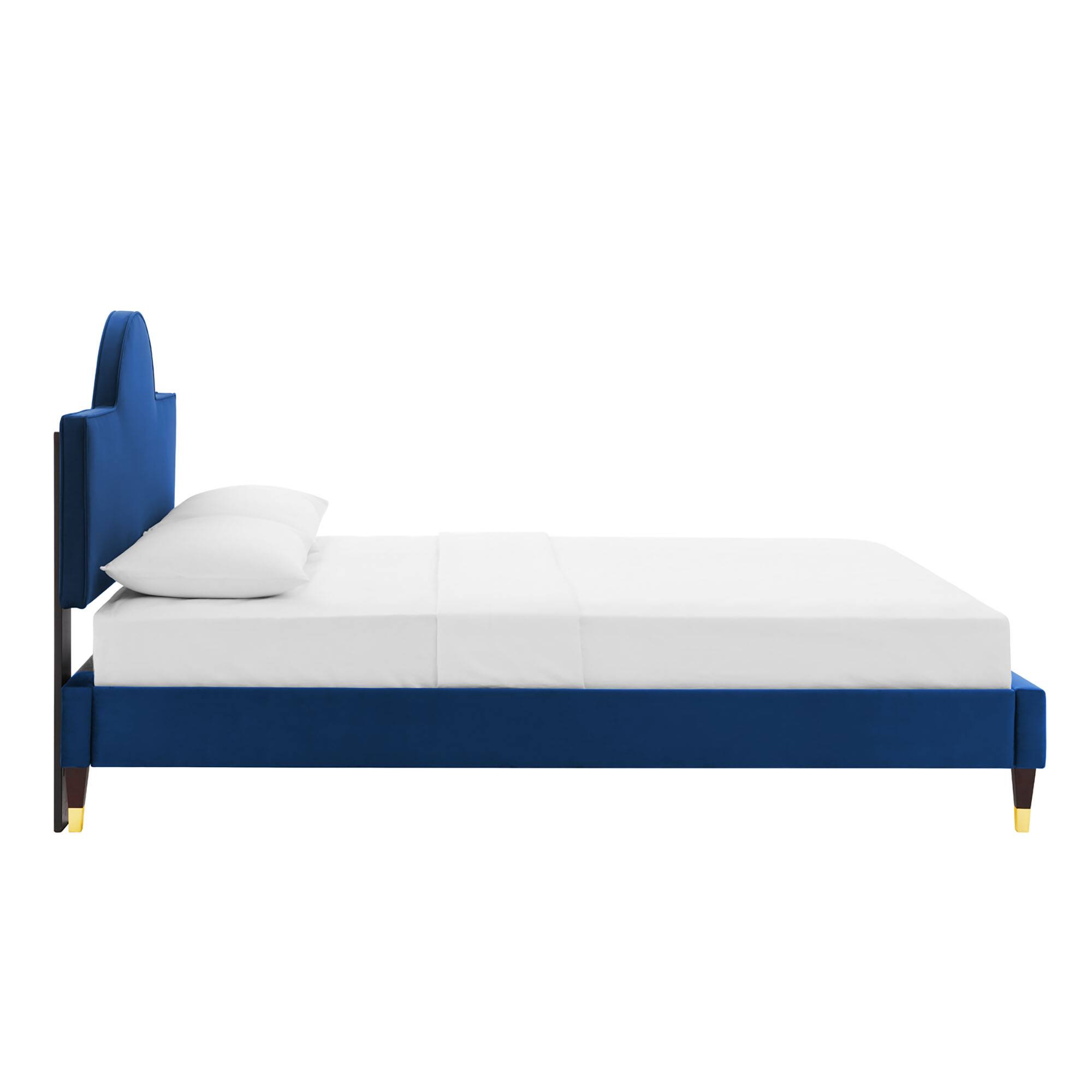 Alt View 1. Modway - Celine Channel Tufted Performance Velvet Queen Platform Bed - Gray.