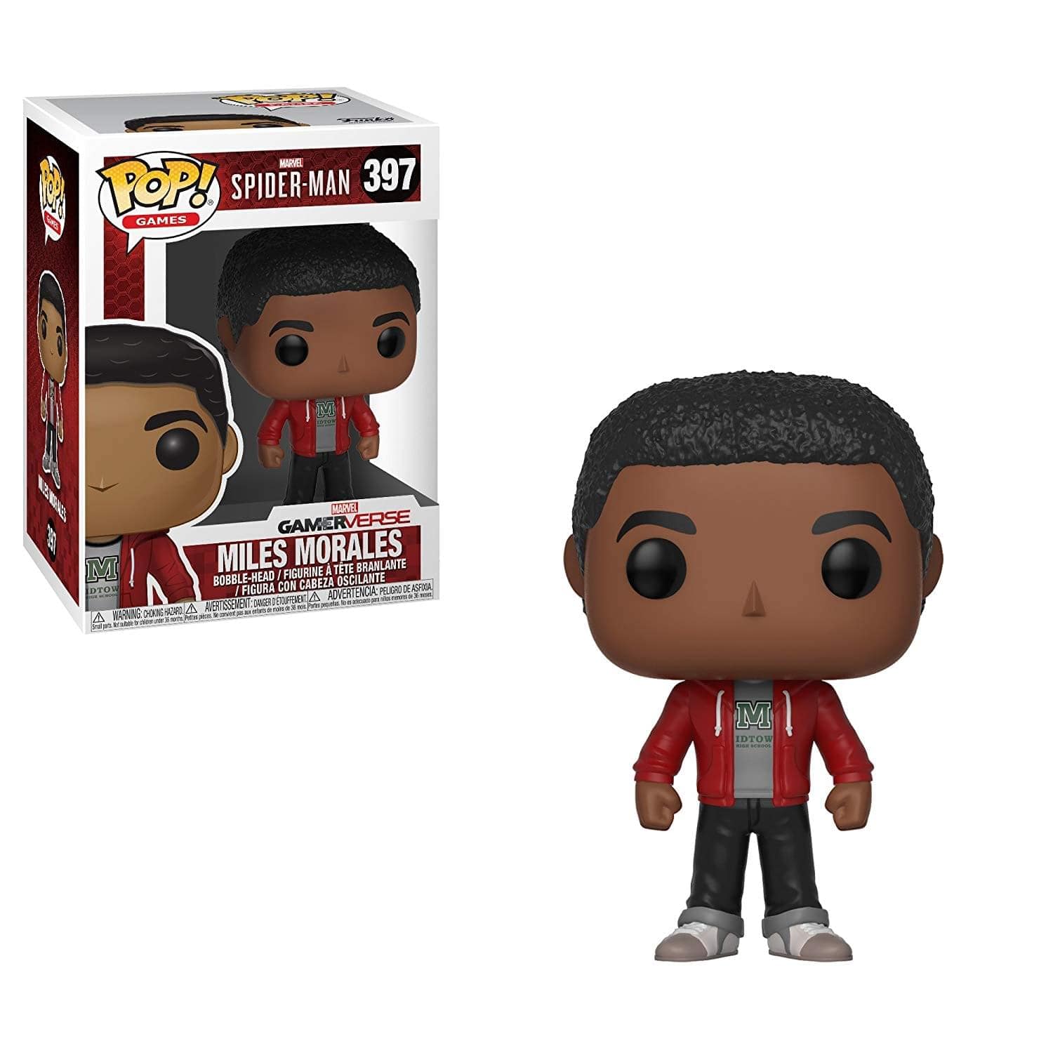Marvel - Spider-Man Video Game Funko POP Vinyl Figure - Miles Morales - Red/Black