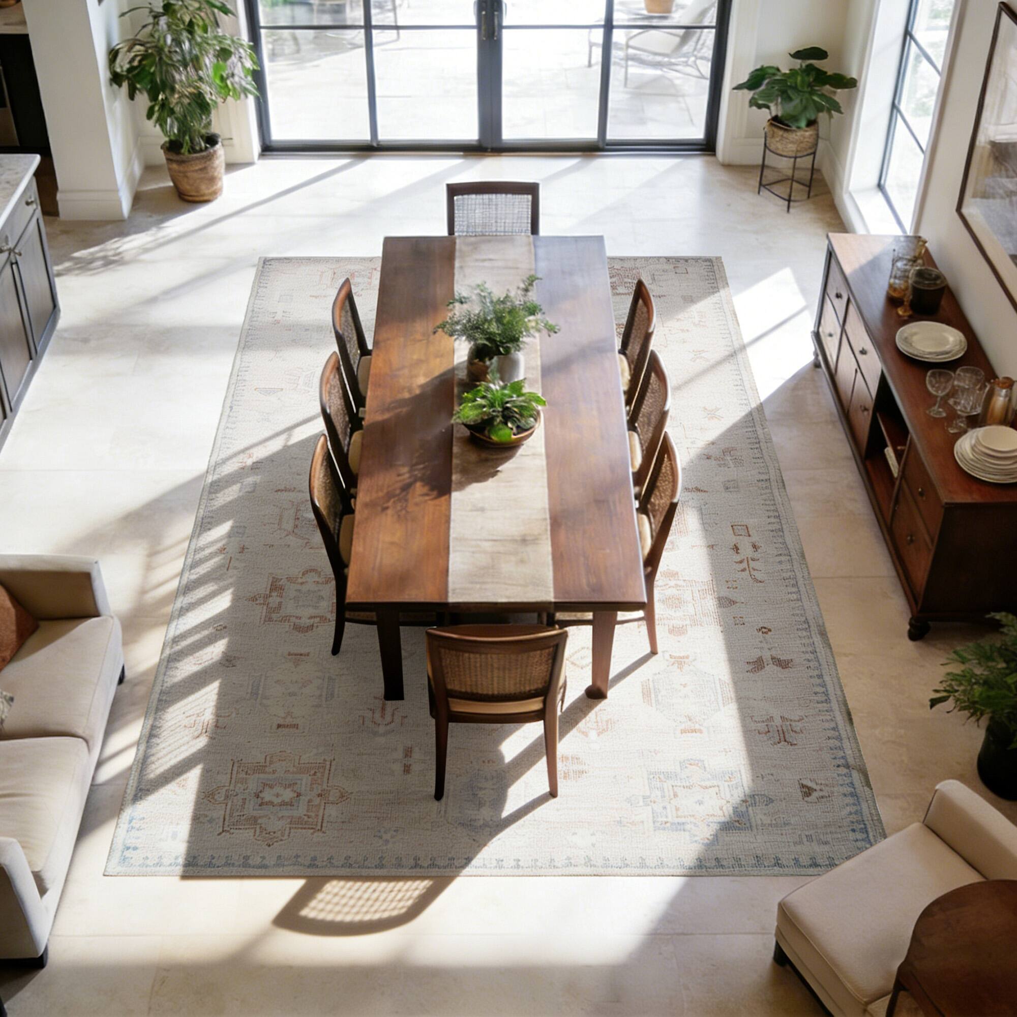 Left. RYHNUYNE - 8x10 Area Rug, Washable Area Rug Non Slip Rugs for Living Room, Soft and Cozy Carpet for Bedroom Dining Room Home - gray.