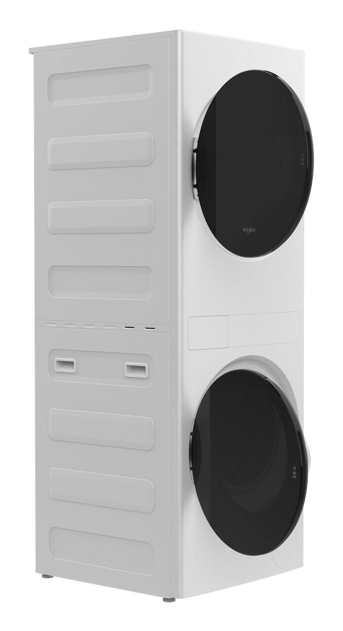 Angle. Whirlpool - 2.7 Cu. Ft. Washer and 4.3 Cu. Ft. Electric Dryer Ventless Heat Pump Laundry Tower and Energy Star - White.