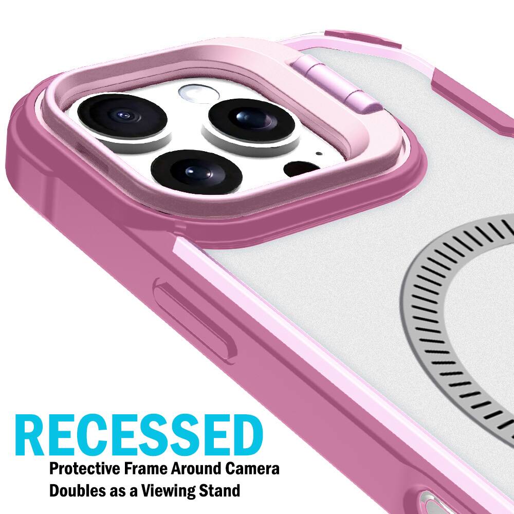 RECESSED  
Protective Frame Around Camera Doubles as a Viewing Stand