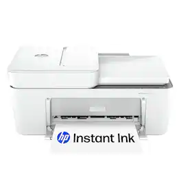 HP - DeskJet 4255e Wireless AI-Enabled All-in-One Inkjet Printer with 3 Months of Instant Ink (+1 Bonus Month of Ink w/ Code) - White