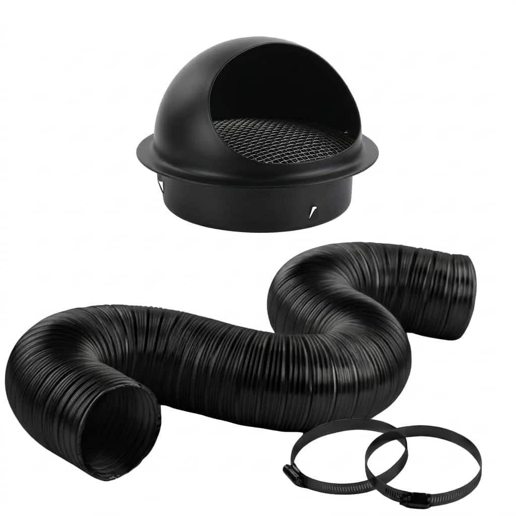 Equator - Outside vent kit with damper - Black