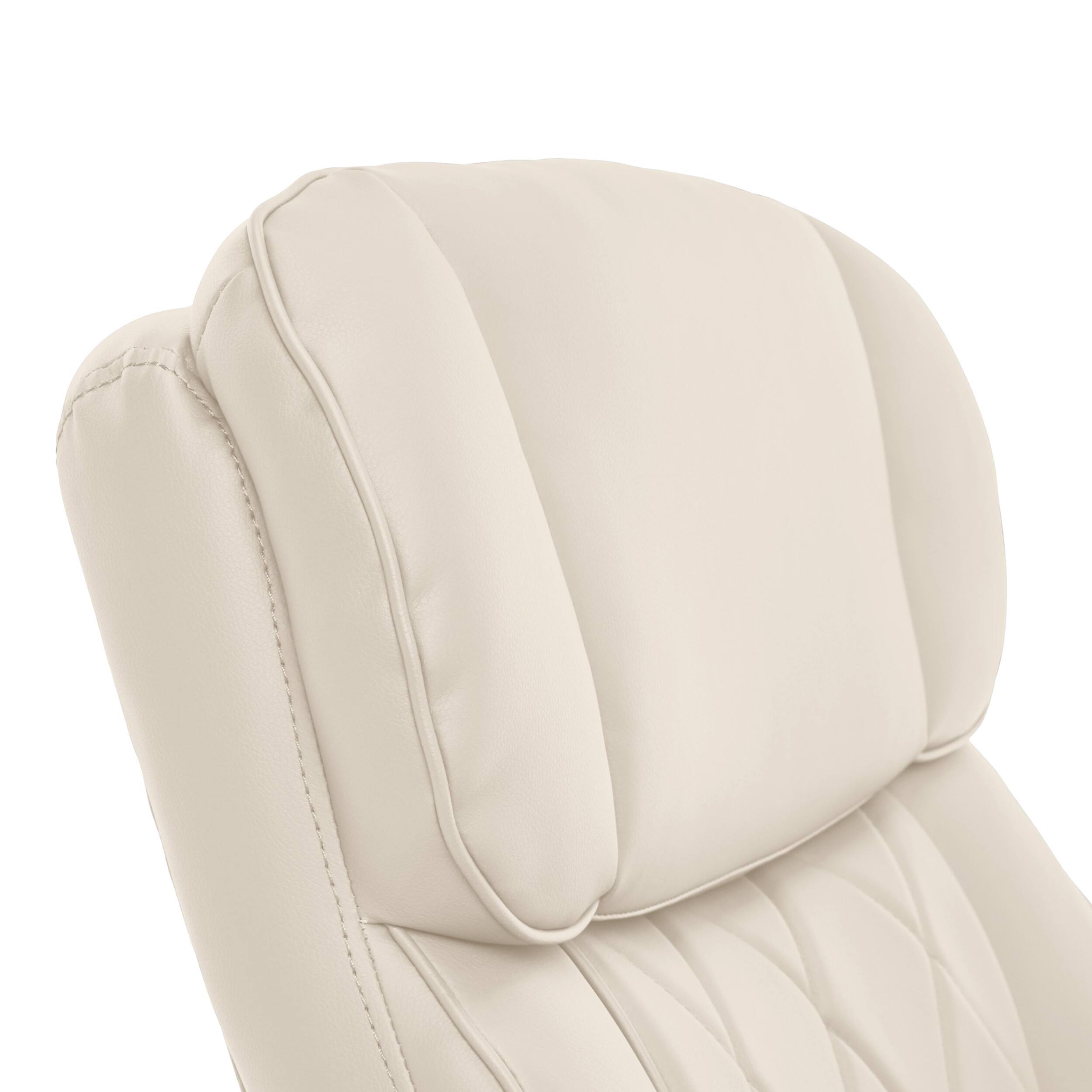Alt View 16. La-Z-Boy - Comfort and Beauty Sutherland Diamond-Quilted Bonded Leather Office Chair - Light Ivory.