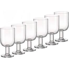 Bormioli Rocco - Hosteria Goblet Wine Glasses Set of 6, 11.75 Oz, Stackable - Clear