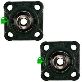 HQRP - UCF201-8 Pillow Block Bearing 2-Pack, 1/2 in Bore, 4-Bolt Flange, Self-Aligning Square Housing