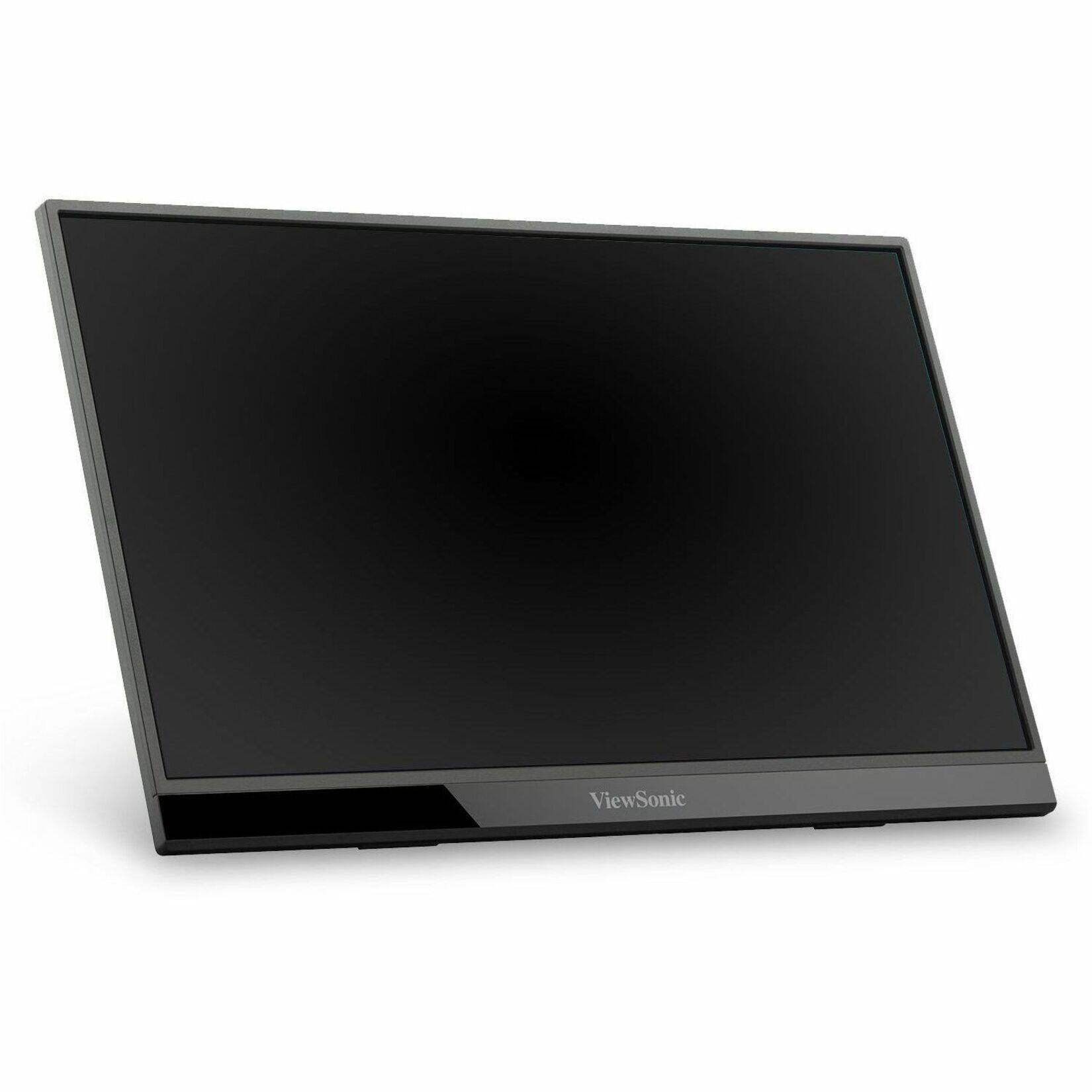 Left. ViewSonic - VX1655 15.6" IPS LED FHD Portable Monitor (USB-C, Mini HDMI) - Black.