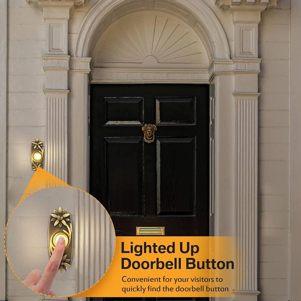 Lighted Up Doorbell Button  
Convenient for your visitors to quickly find the doorbell button