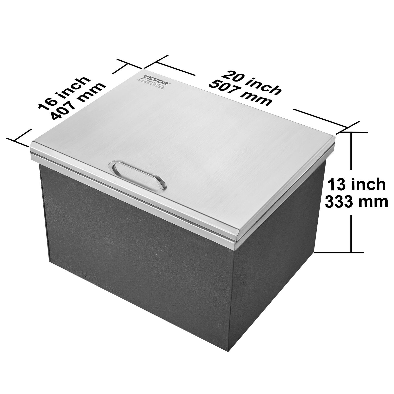 16 inch 407 mm  
20 inch 507 mm  
13 inch 333 mm