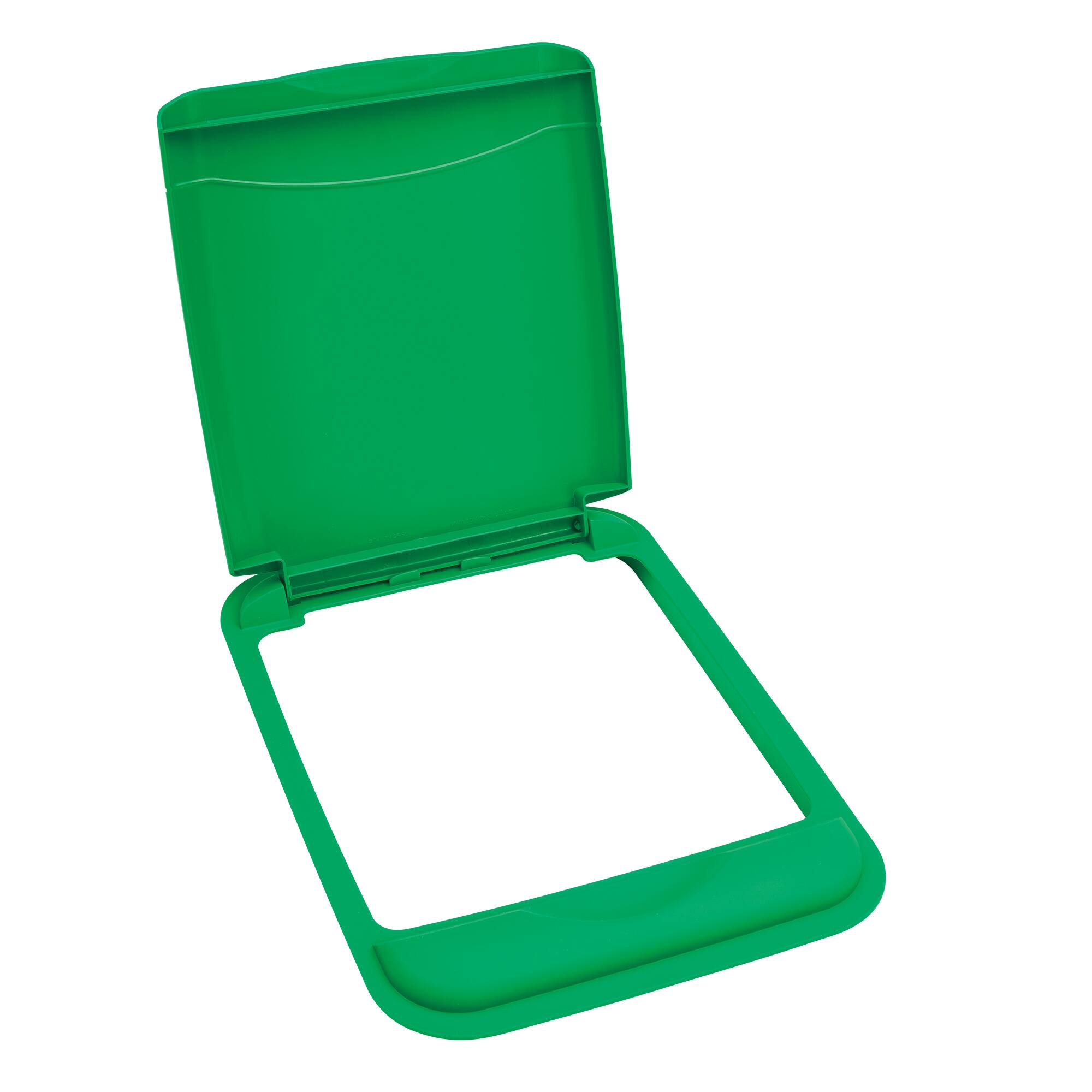 Front. Rev-A-Shelf - Rev-A-Shelf 50 qt. Trash Can Replacement Lid, Green (Lid Only), RV-50-LID-G-1-40 - Green.