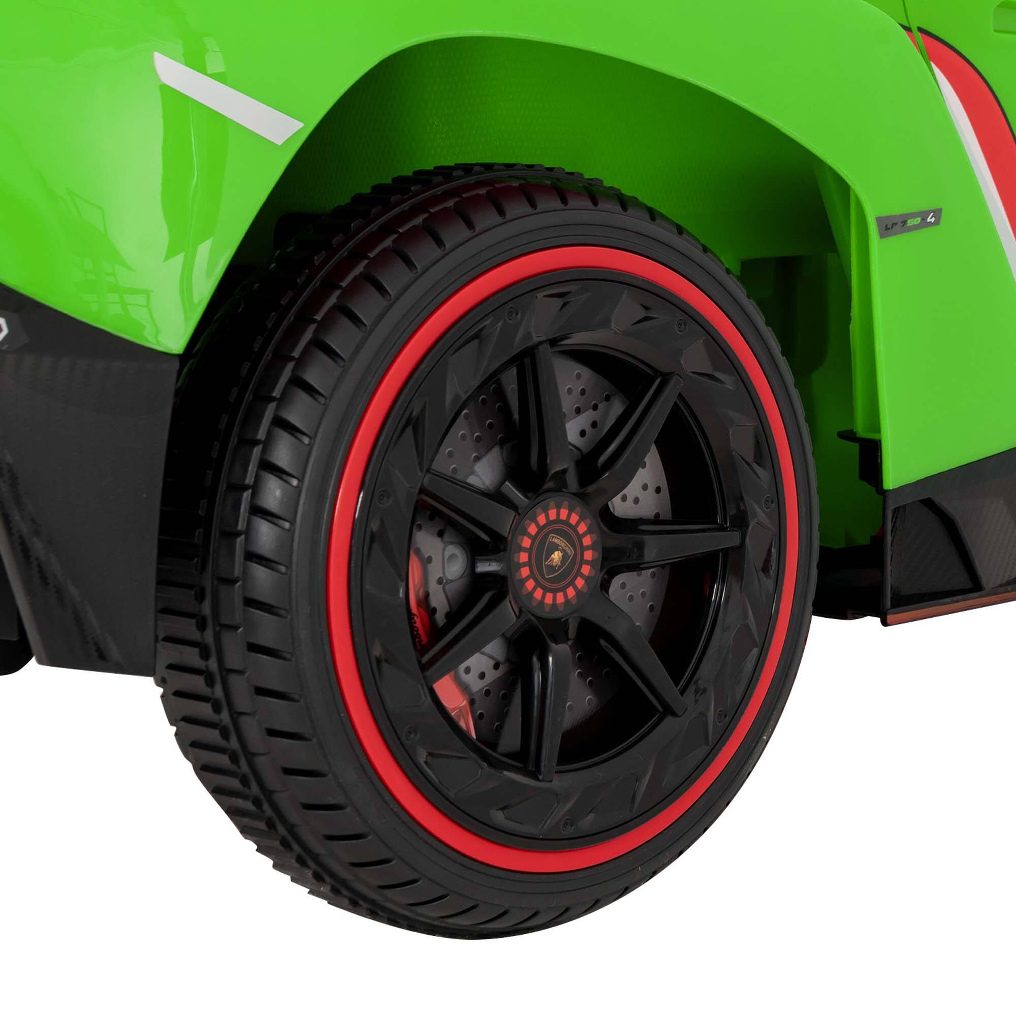 Alt View 8. Costway - Costway Licensed Lamborghini 4WD Kids Ride-on Sports Car 12V Electric Vehicle with Remote - Green.