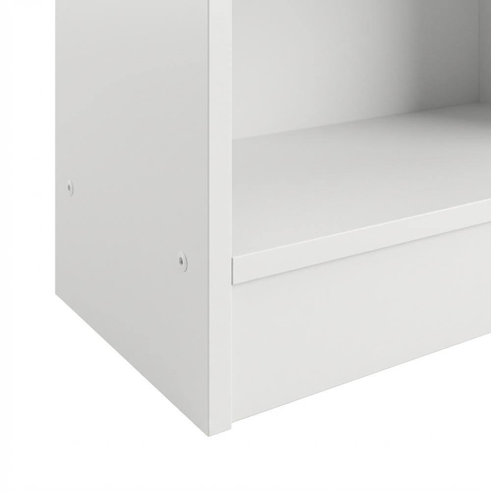 Alt View 2. FurniFact - Wooden bookcase with open shelving for versatile storage and display - Plain White.
