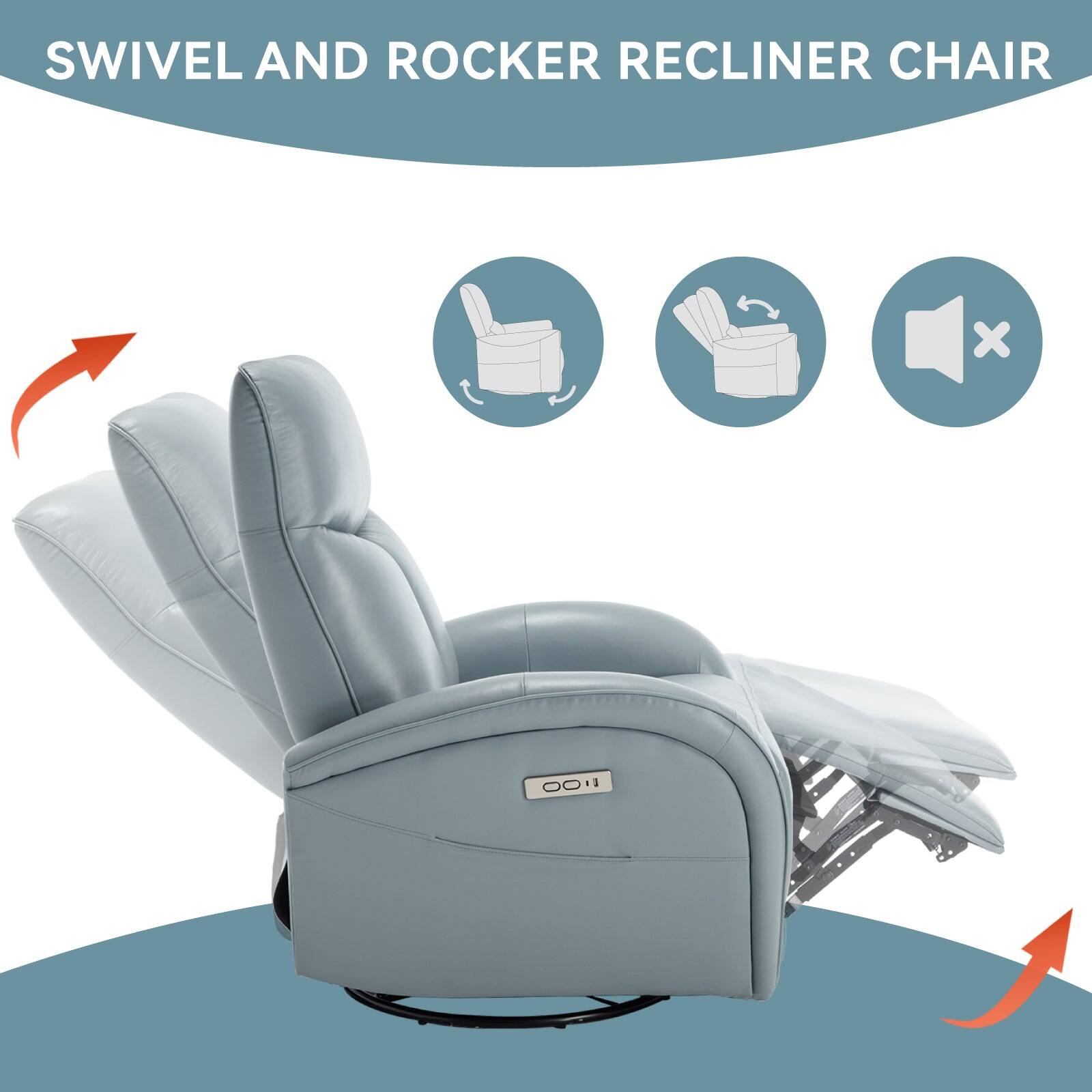 SWIVEL AND ROCKER RECLINER CHAIR OO11