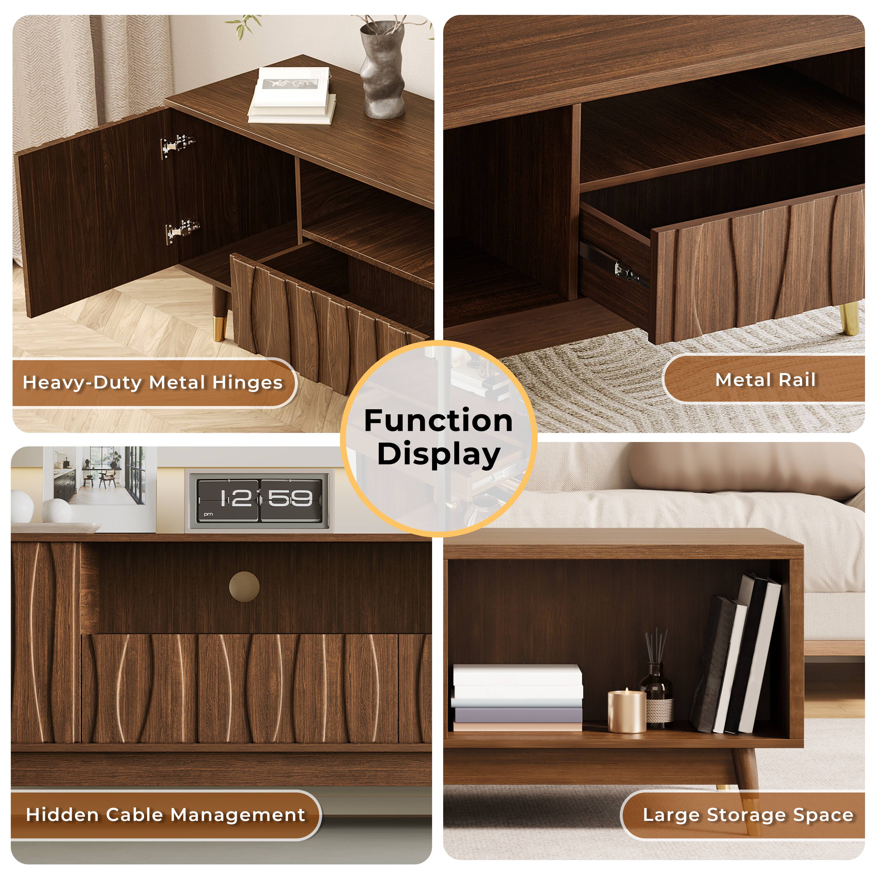 Function Display

- Heavy-Duty Metal Hinges
- Metal Rail
- Hidden Cable Management
- Large Storage Space