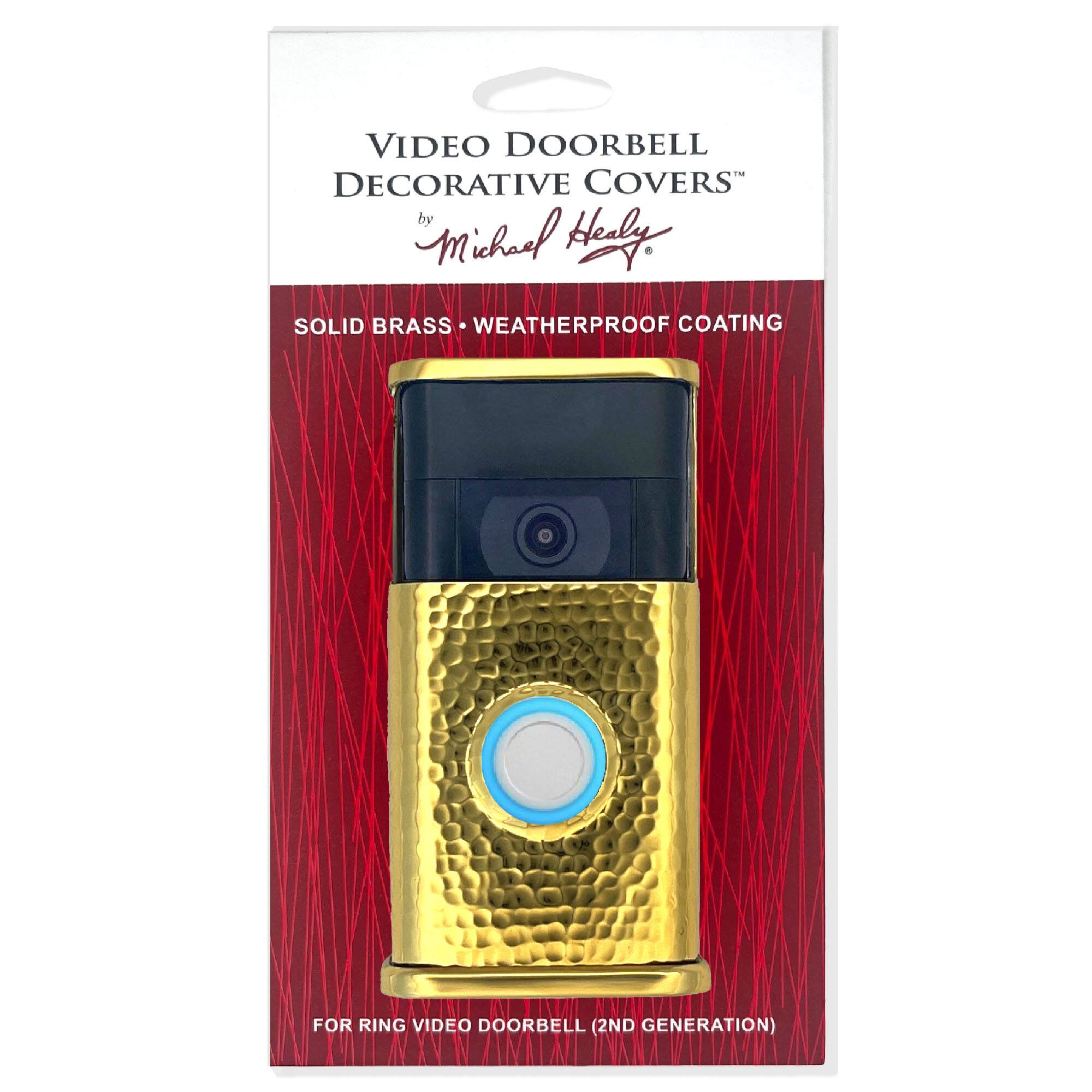 VIDEO DOORBELL DECORATIVE COVERS  
by Michael Hely  

SOLID BRASS • WEATHERPROOF COATING  

FOR RING VIDEO DOORBELL (2ND GENERATION)