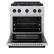 Angle. ZLINE - ZLINE Autograph 30" Paramount Dual Fuel Range w/ 4 Burners & Matte Black Accents (SDRZ-30-MB) - Stainless Steel.