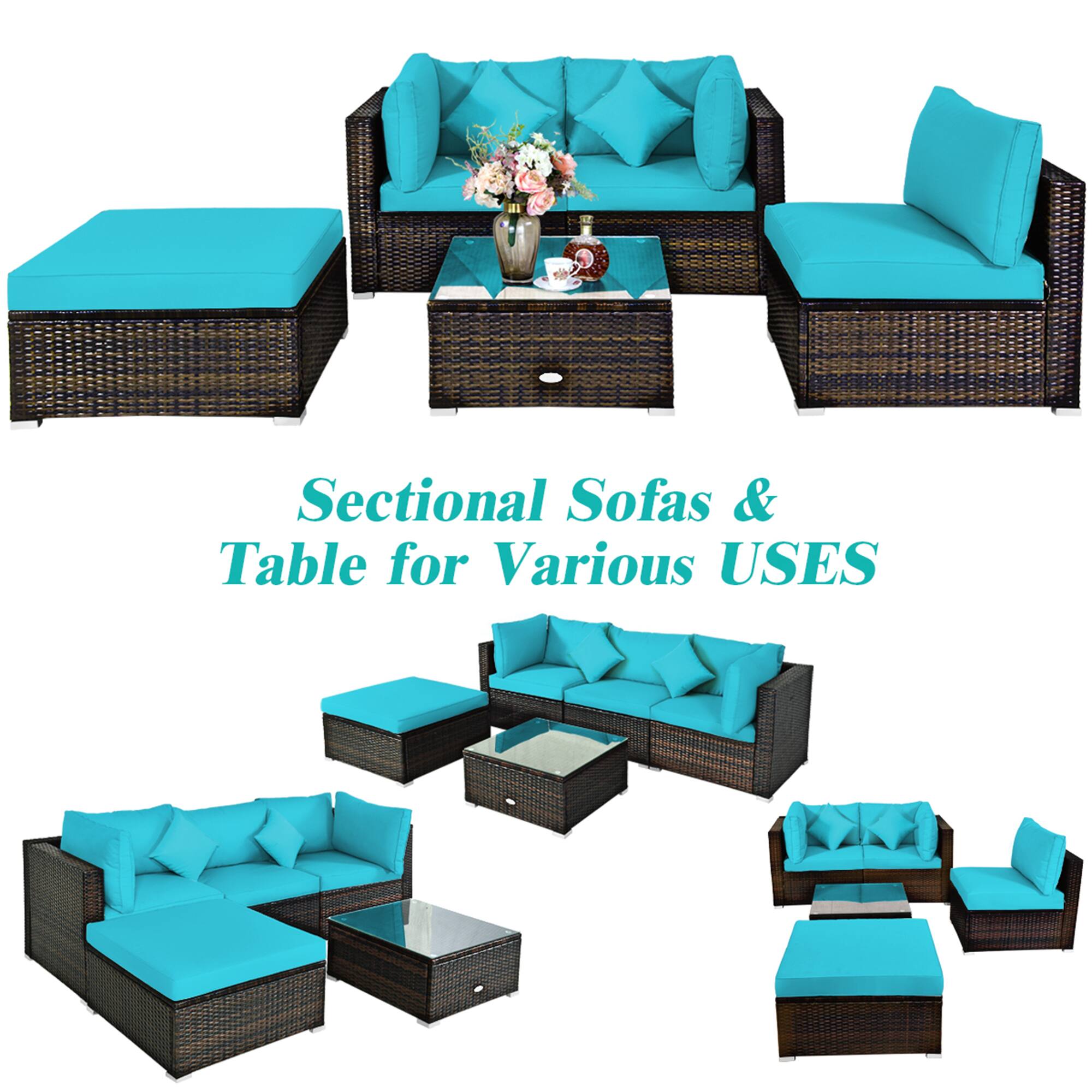 Sectional Sofas & Table for Various USES