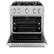 Alt View 1. ZLINE - 30” Classic Dual Fuel Stainless Steel Range w/ 4 Burner Cooktop & Convection Oven (CDR30) - Stainless Steel.