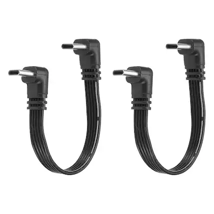 Front. Unique Bargains - 2pcs Flat USB C Cable, 90 Degree Male to Male Adapter, 480Mbps, Silicone, for Phone/Tablet/Laptop/Car Charger - Black.