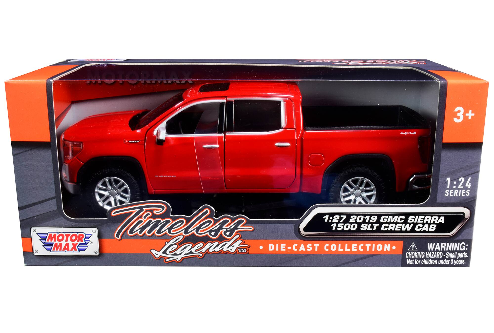 MOTOR MAX  
3+ SISDOR  
Timeless Legends™ DIE-CAST COLLECTION  
1:24 SERIES  
1:27 2019 GMC SIERRA 1500 SLT CREW CAB  
WARNING: CHOKING HAZARD - Small parts. Not for children under 3 years.