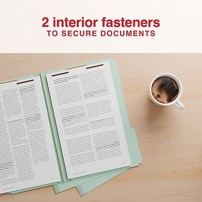 2 interior fasteners to secure documents