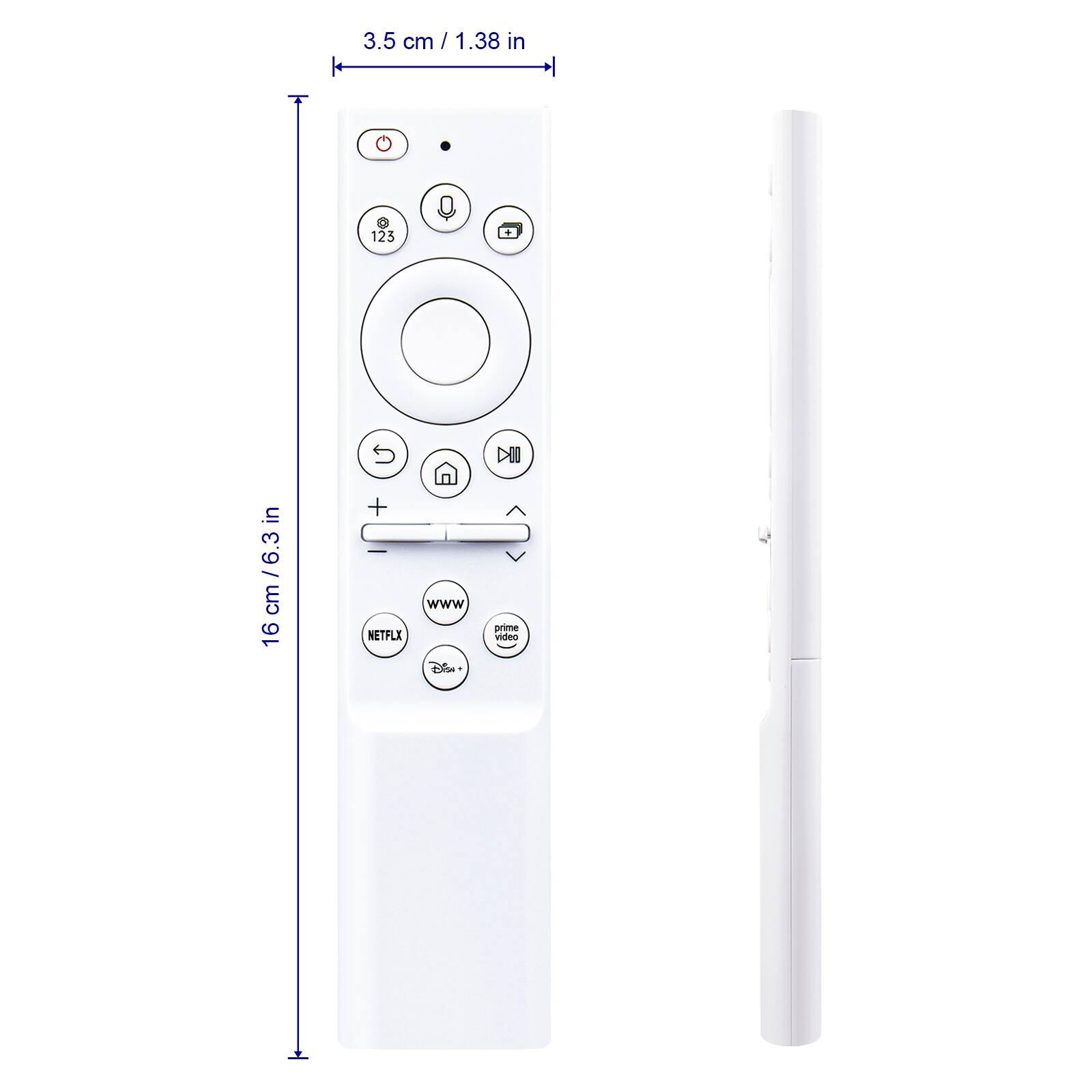 3.5 cm / 1.38 in

16 cm / 6.3 in

123 U DII

NETFLIX

prime video

www