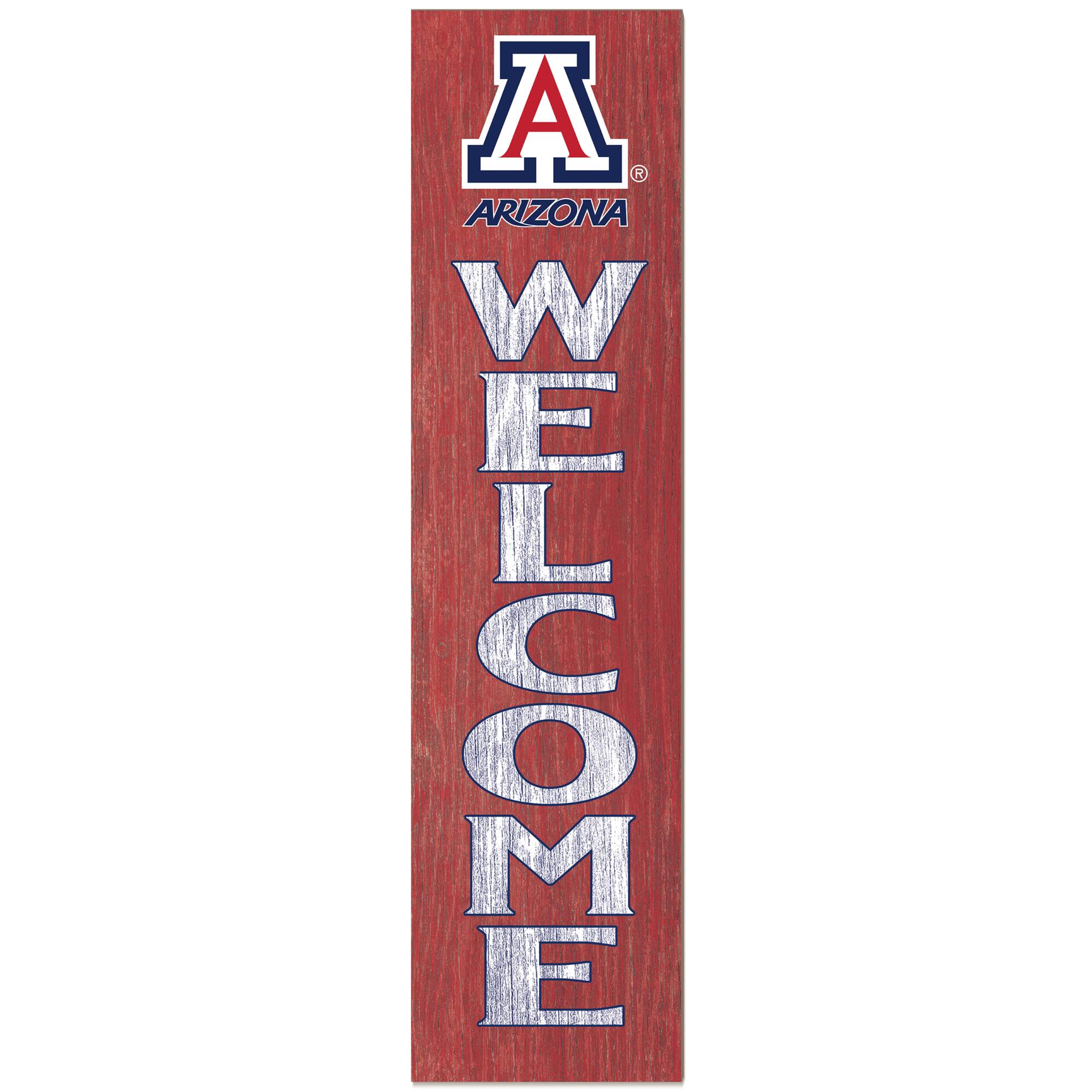 Arizona Wildcats 12'' x 48'' Welcome Outdoor Leaner