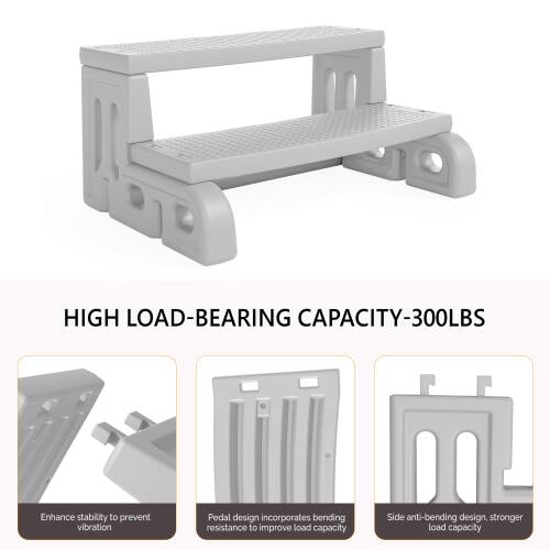 HIGH LOAD-BEARING CAPACITY-300LBS

- Enhance stability to prevent vibration
- Pedal design incorporates bending resistance to improve load capacity
- Side anti-bending design, stronger load capacity
