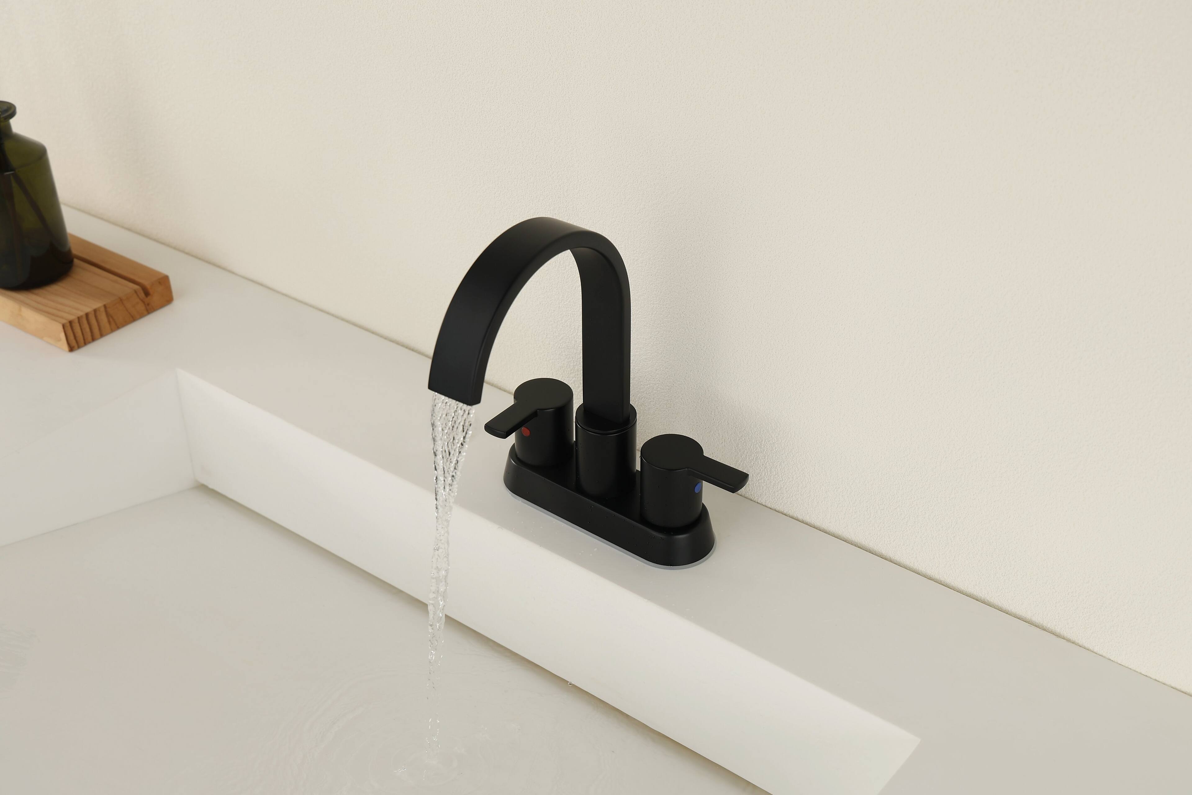 Back. Bothwa Home - Bothwa Home Bathroom Sink Faucet 2-Handle Centerset Bathroom Faucet - Matt black.