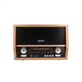 RadioShack - Retro AM/FM/SW Radio with Dual Speakers, Rechargeable Battery, Bluetooth, USB µoSD MP3 Playback 4001800