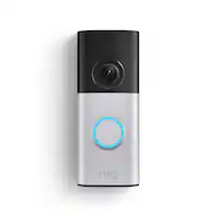 Ring - Wired Doorbell Plus (2nd Gen)Retinal 2K for crisp, true-to-life video, 3D Motion Detection, Low-Light Sight - Silver - Front_Zoom
