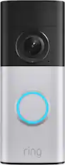 Front. Ring - Ring Wired Doorbell Plus (2nd Gen)Retinal 2K for crisp, true-to-life video, Motion Detection, Color Night Vision - Silver.