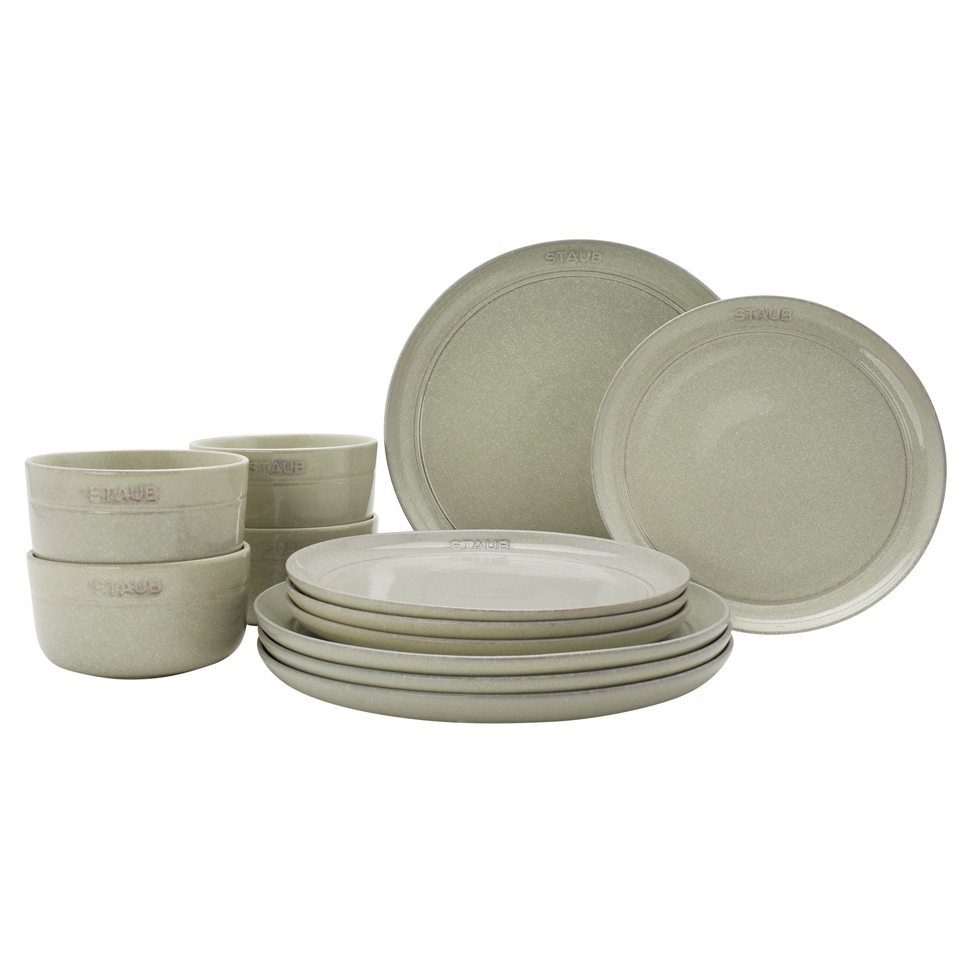 Staub - Ceramic Dinnerware 12-pc Set - White Truffle price history on PriceWatchPro