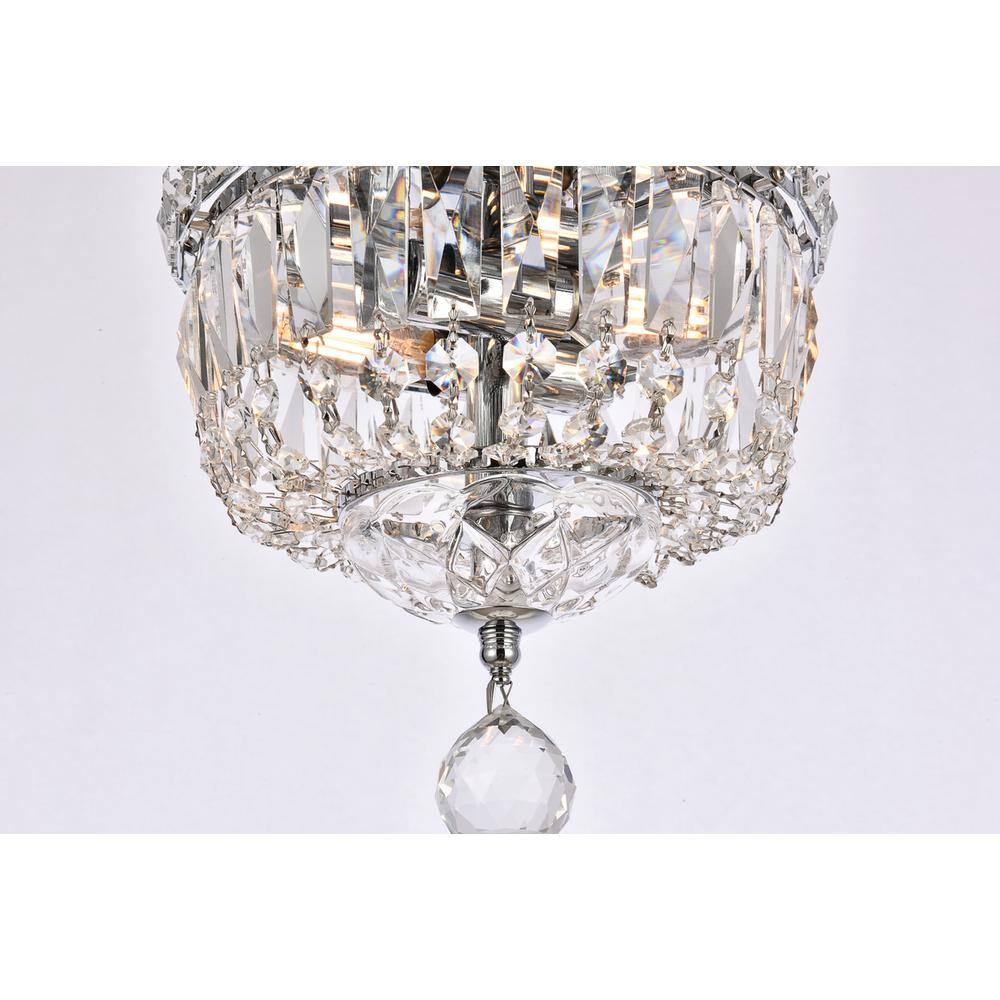 Alt View 2. Elegant Lighting - Tranquil 2 light Chrome Flush Mount Clear Royal Cut Crystal - Chrome.